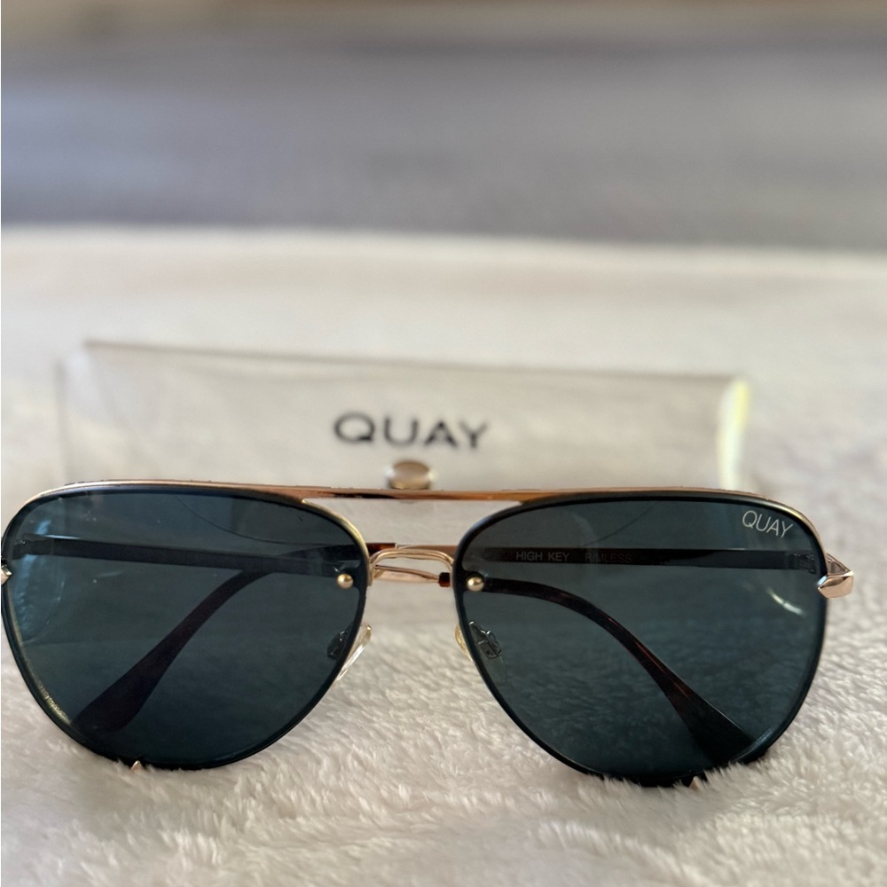 Quay Australia Black and Gold Sunglasses